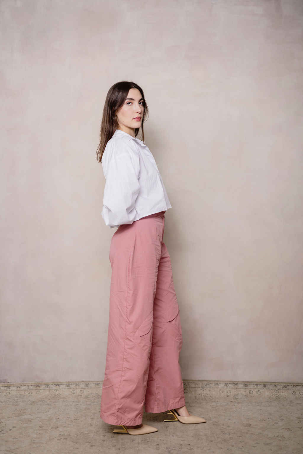 Relaxed Stared Trousers - Pink